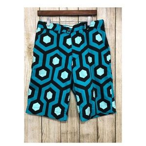 Loudmouth Men Golf Shorts Teal Green